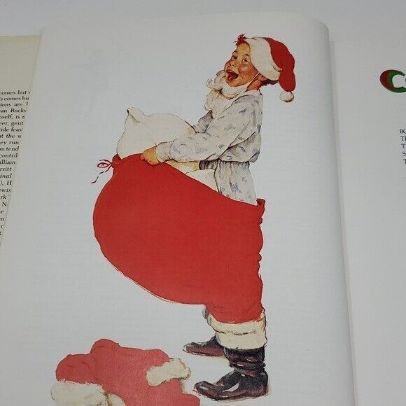 Vintage NORMAN ROCKWELL CHRISTMAS Book Charming Illustrations Music Poem Stories - Picture 10 of 16